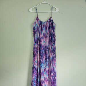 BuddyLove Maxi Dress Women's Small Jasmine Purple and Blue Sleeveless Sundress